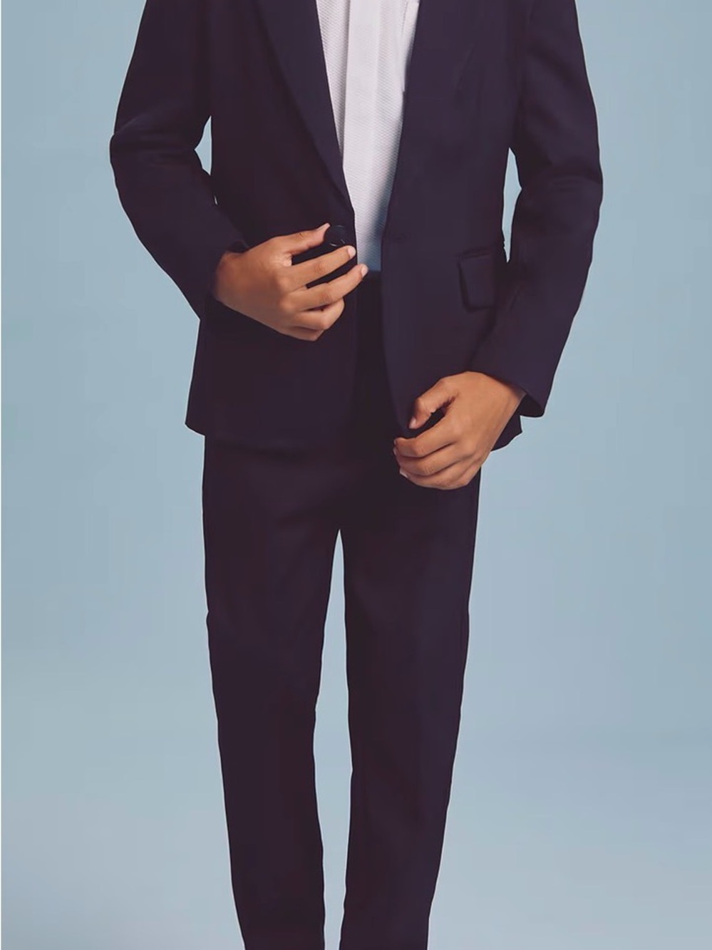 Appaman Boys Black 3 piece Suit Jacket, Mayoral Button Top and Trousers, size 4T